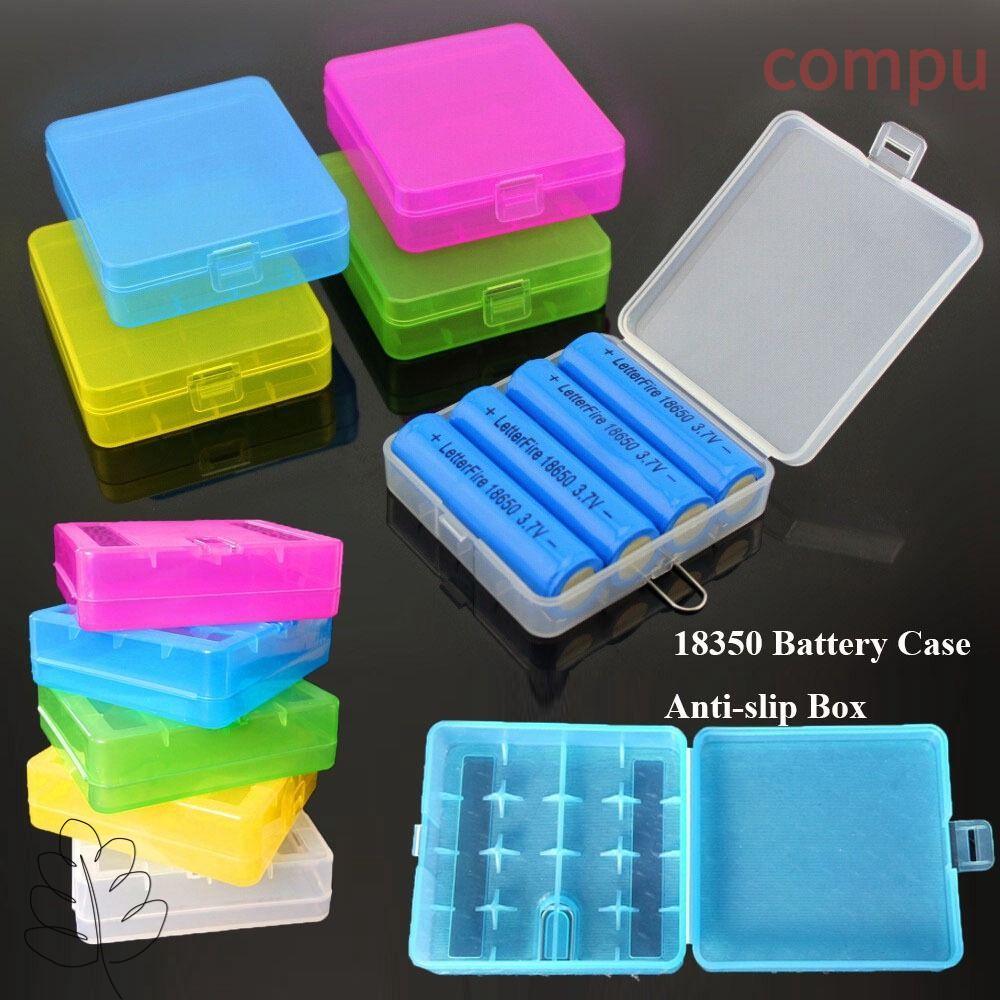 กล่องแบตเตอรี่ COMPU 18650, แบตเตอรี่โคโลฟูลพลาสติก, 4 AA AA AA ที่ใส่แบตเตอรี่กันลื่น 18350 ที่ใส่แ