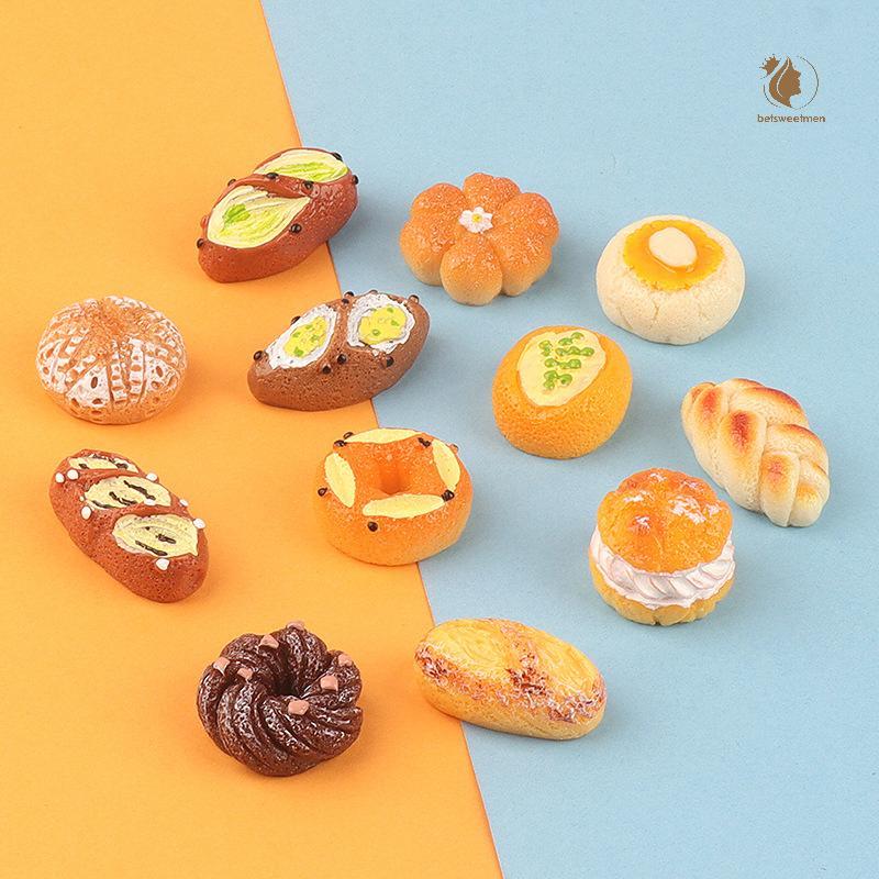 [PE] 5 ชิ้น 1/12 ตุ๊กตาจําลองขนมปังชุดขนมหวานตุ๊กตามินิครัวอุปกรณ์อาหารตุ๊กตาตกแต่งบ้านแกล้งทําเป็นเ