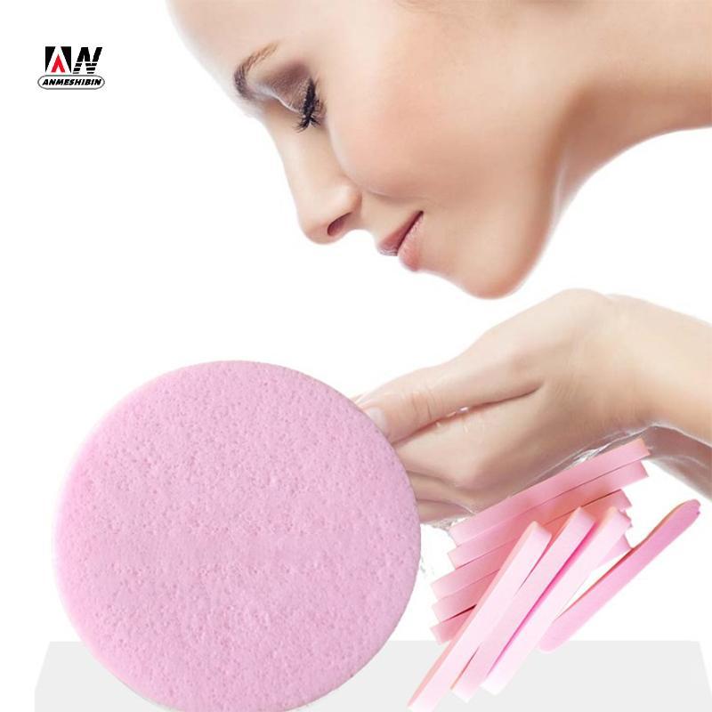 [Anm] 12pcspress Face Wash Wash Face Sponge Pad Clean Face Exfoliating พัฟฟองน้ําแบบใช้แล้วทิ้ง VN