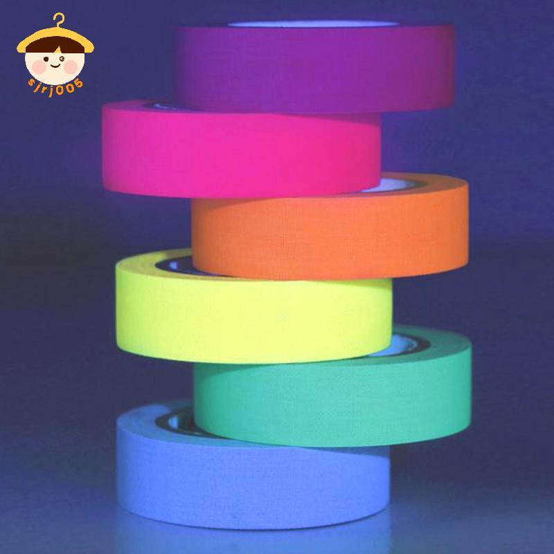 〔8C05〕 UV Reactive Tape light Fluorescent Tape Glow in The Dark Neon Gaffer〕8C