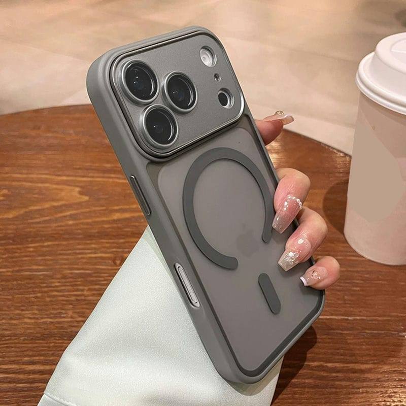 เหมาะสําหรับ ไอโฟน 17 16 15 14 13 12 11 บวก มือโปร สูงสุด17อากาศ 16จ หรูหราแม่เหล็กเคลือบเกราะไร้สายชาร์จโทรศัพท์กรณีที่มีแบบบูรณาการกันกระแทกฮาร์ดปกหลังพร้อมเลนส์ป้ ราคา ถูกที่สุด ดีลบีเคเค แกลเลอรีภาพที่ 9