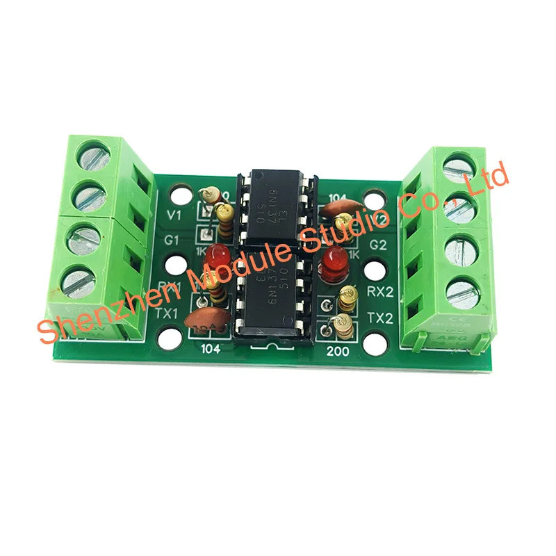 HB UART Serial Port Isolation Module Serial Port Optocoupler Module 6N137 Optocoupler Can Equipp พร้