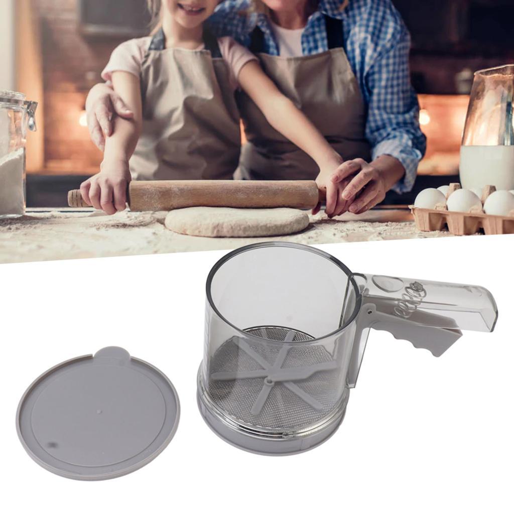 Moonbase EVGATSAUTO Powder Sifter Flour น้ําหนักเบาจับสบายสําหรับเบเกอรี่ (ชั้นเดียว)