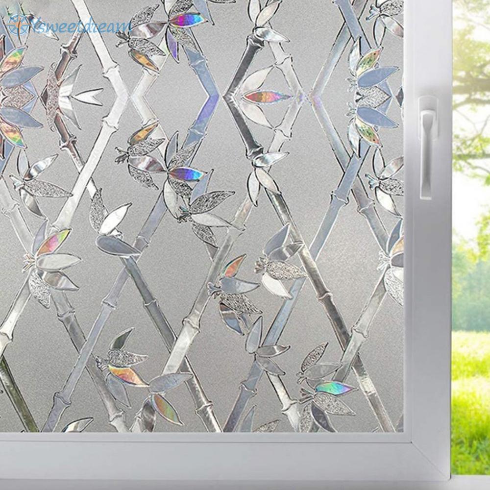 【SWTDRM】Glass Film 1 Roll 3D 45*100CM Casement Clings Film PVC Privacy Durable