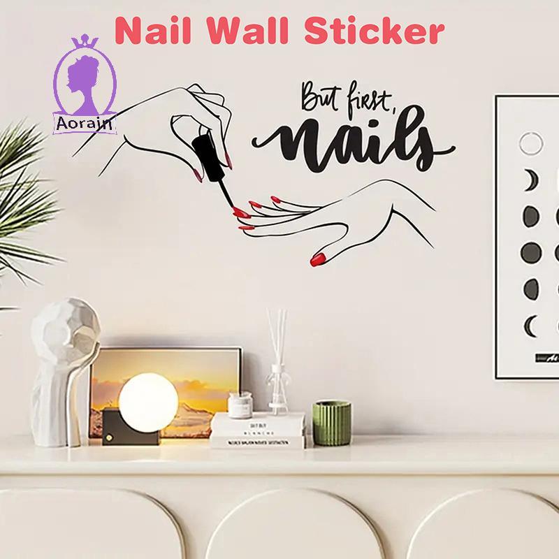# ANTH # 1 ชิ้น Creative Nail Art Stiers Nail Art Studio Dressers Home Baground ผนังตกแต่ง Stiers Se