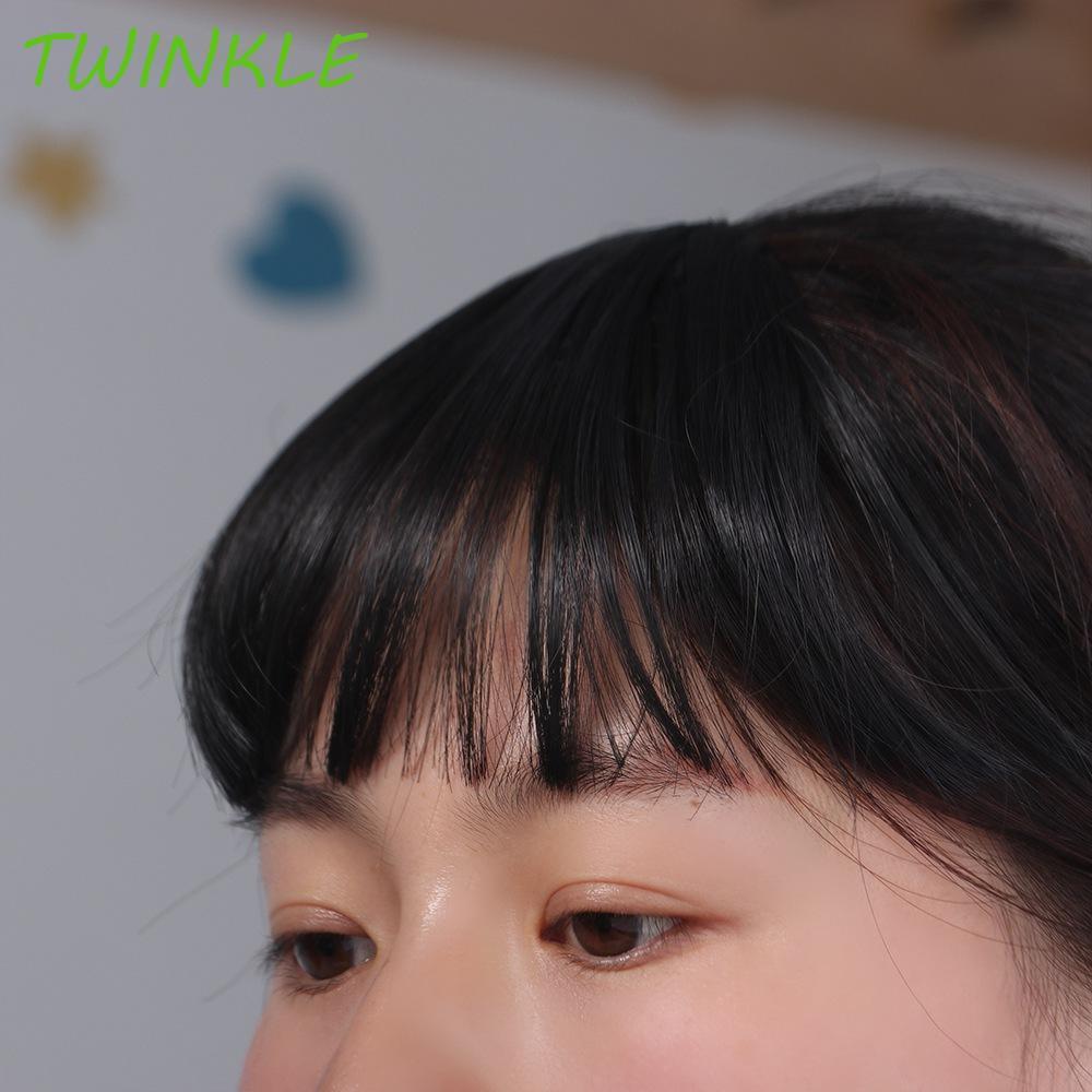 TWINKLE1 3D Air Bangs,ตรงBangsปลอมFringe Top Hair Bangs,ไม่มีรอยต่อธรรมชาติผมคลิปปลอมBangsผู้หญิง