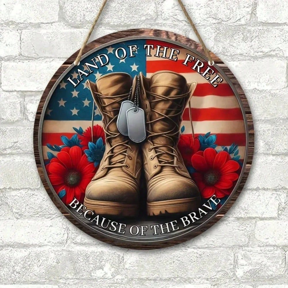 CIFbuy 4th of July Patriotic Door Decor Flag Boots สําหรับบ้านไร่
