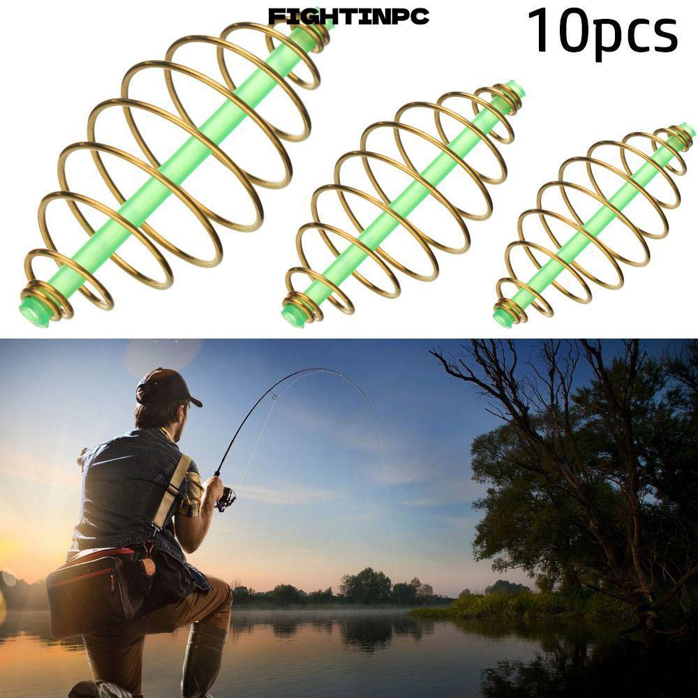 FIGHTINPC 10 ชิ้น/เซ็ตสแตนเลส Feeder Method Leader Style Hot Spring Lure
