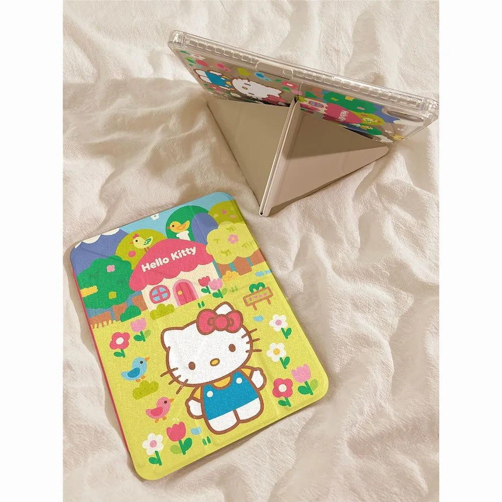 น่ารักสุดๆ!FX เหมาะสําหรับเคสป้องกัน iPad House KT Cat pro37cm air7|68|9|เคสป้องกันแท็บเล็ต ก16 รุ่น