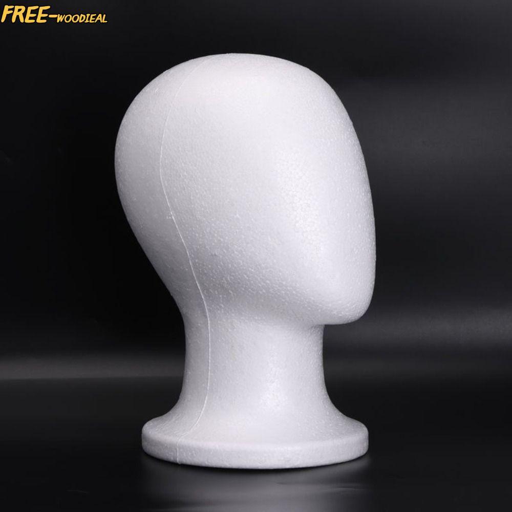 FREEWOODIEAL หัวหุ่นโฟม, ขาตั้งโชว์วิกผมน้ําหนักเบาสีขาว, หัว Manikin ที่เสถียร