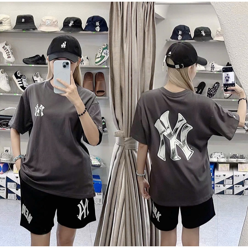 พร้อมสต็อก MBL โลโก้การพิมพ์หลวมรอบคอผู้ชายและผู้หญิงแขนสั้นผ้าฝ้าย 100% เสื้อยืดคุณภาพสูง