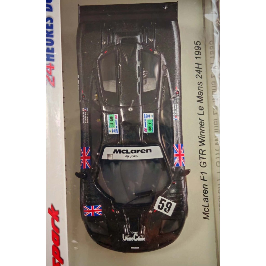 สปาร์ค 1:43 . F1 GTR #59 1995 Le Mans 24Hr Winner Winner Jungang mclaren Mango Car模型