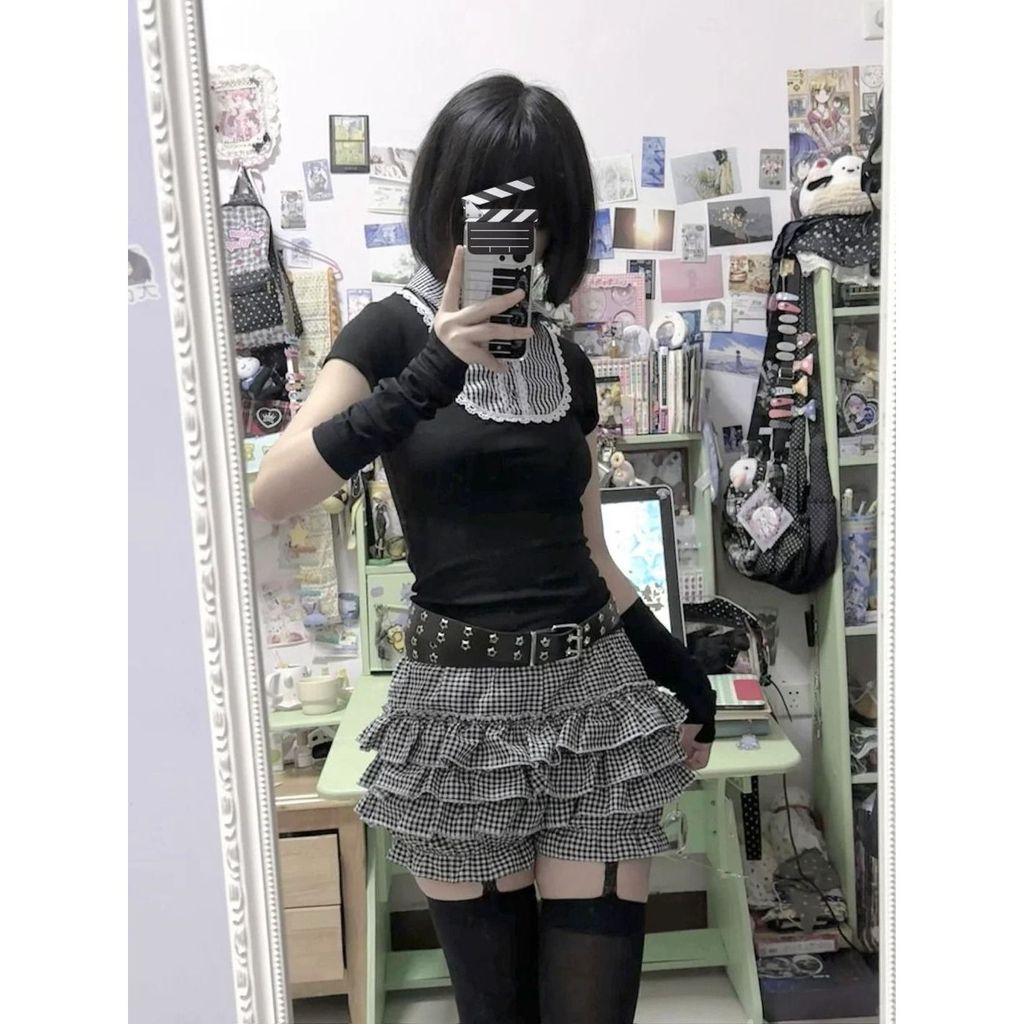 Match Slim-fit American Style Wear Asian Culture Commuter Than Top y2k Shirt Summer Millennium Hot G