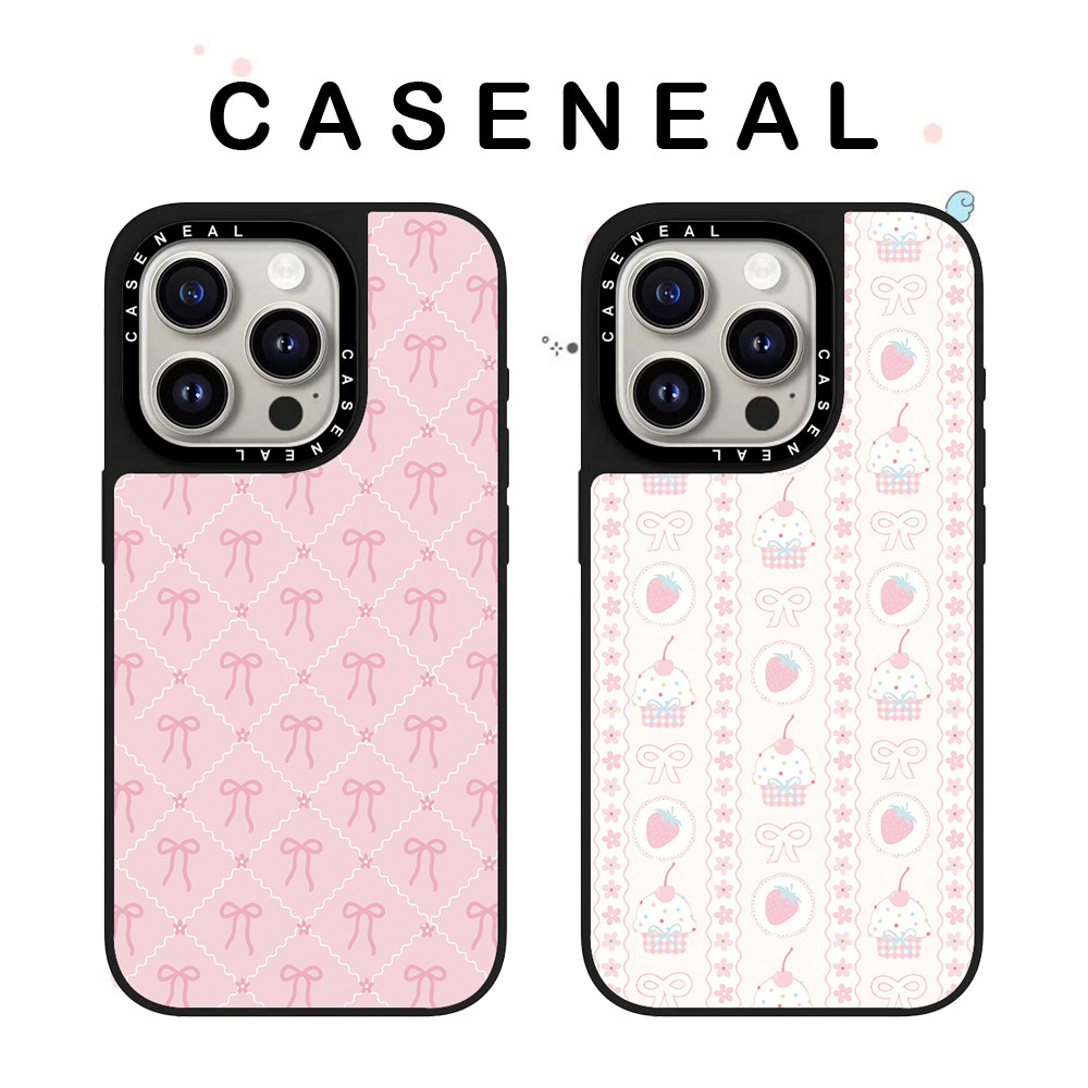 CASENEAL ริบบิ้นขนมคุณภาพสูงกระจกเคสโทรศัพท์เหมาะสําหรับiPhone 17ProMax 17pro 17 air 16promax 16 15p