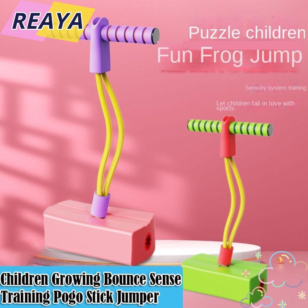 REAYA เด็ก Grow Taller Balance ของเล่น,เสียง Squeaky ปลอดภัยเด็ก Pogo Stick Jumper, ตลก Bounce Sense