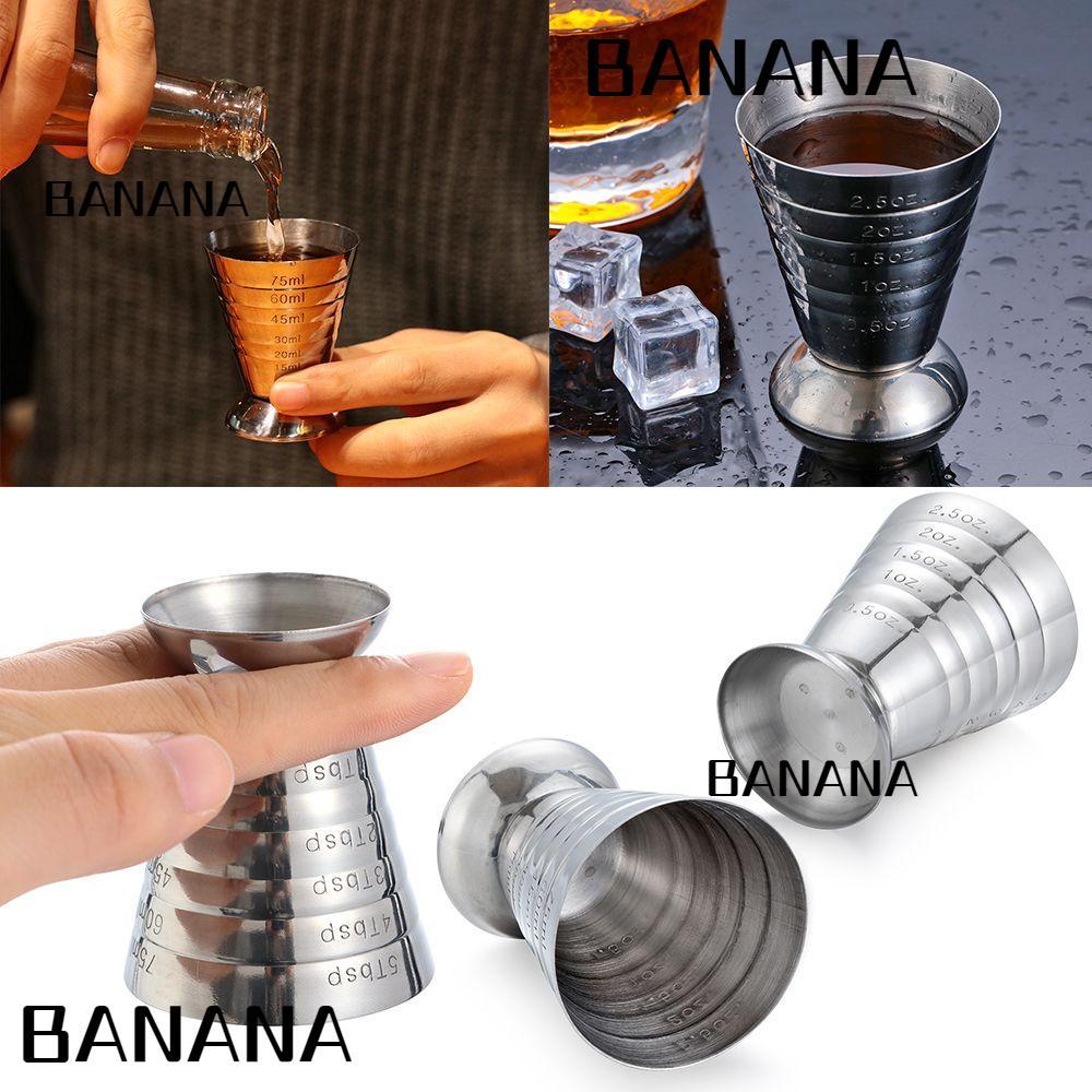BANANA1 75ML Drink Shaker Bar Supplies Calibration band Mixer Jigger