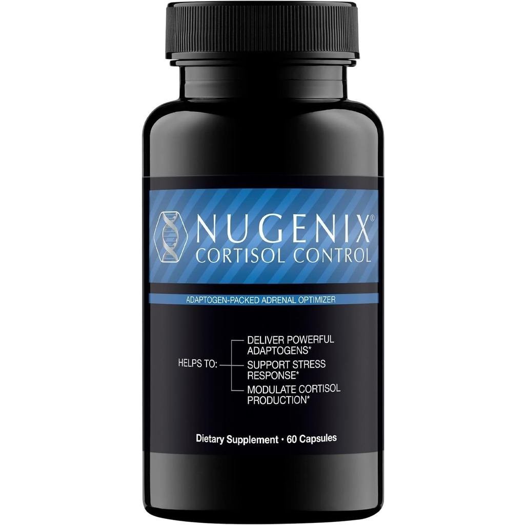 Nugenix Cortisol Control - Cortisol ลดและอาหารเสริม Manager รองรับ Adrenal สําหรับผู้ชาย 60 แคปซูล