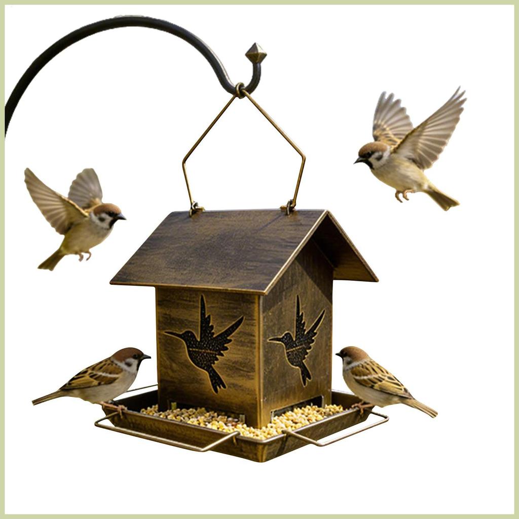 Squirrel Proof Bird Feeder Weatherproof Squirrel Proof Feeding Station โลหะ Wild Bird Feeder สําหรับ
