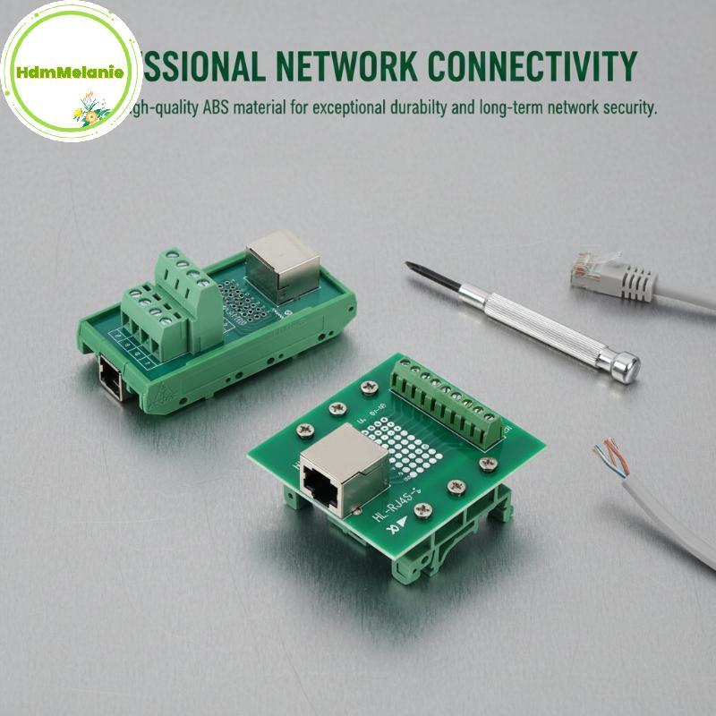 HDMM DIN35 Rail Network Port RJ45 อะแดปเตอร์ Terminal Blo สําหรับระบบส่งสัญญาณข้อมูลที่ปลอดภัย TH