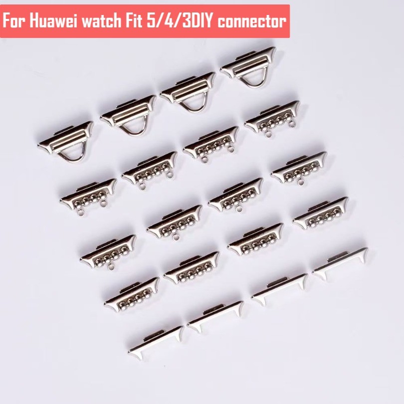 1 คู่ลูกปัดอะแดปเตอร์สําหรับนาฬิกา Huawei Fit 3 4 5 Pro 2 สายนาฬิกาสําหรับ Huawei Band 11 10 9 8 โลหะ Linker