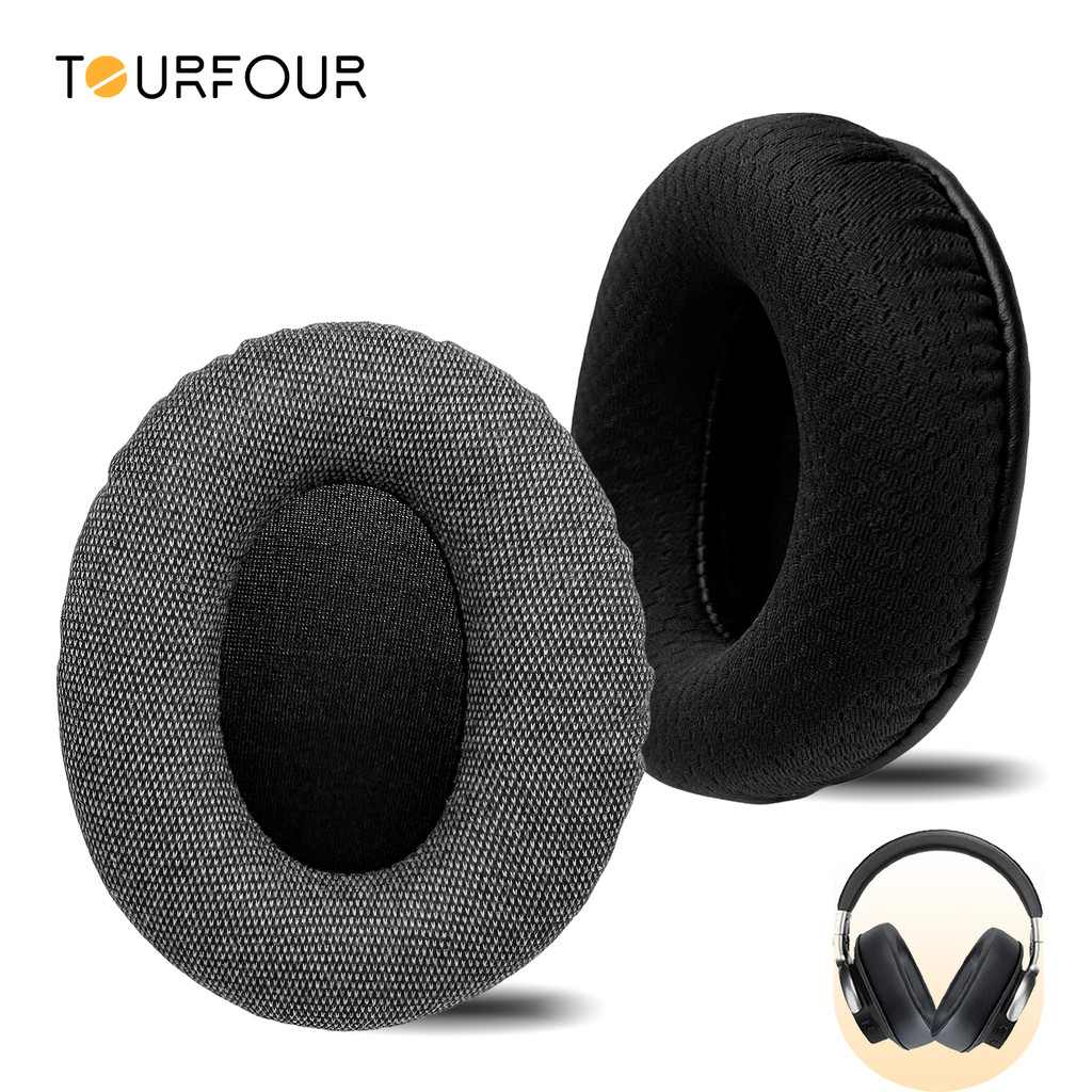 TOURFOUR เปลี่ยนแผ่นรองหูฟังสําหรับ Ausdom ANC8 หูฟังแผ่นรองหูฟังแขน Earmuffs ชุดหูฟังแถบคาดศีรษะ
