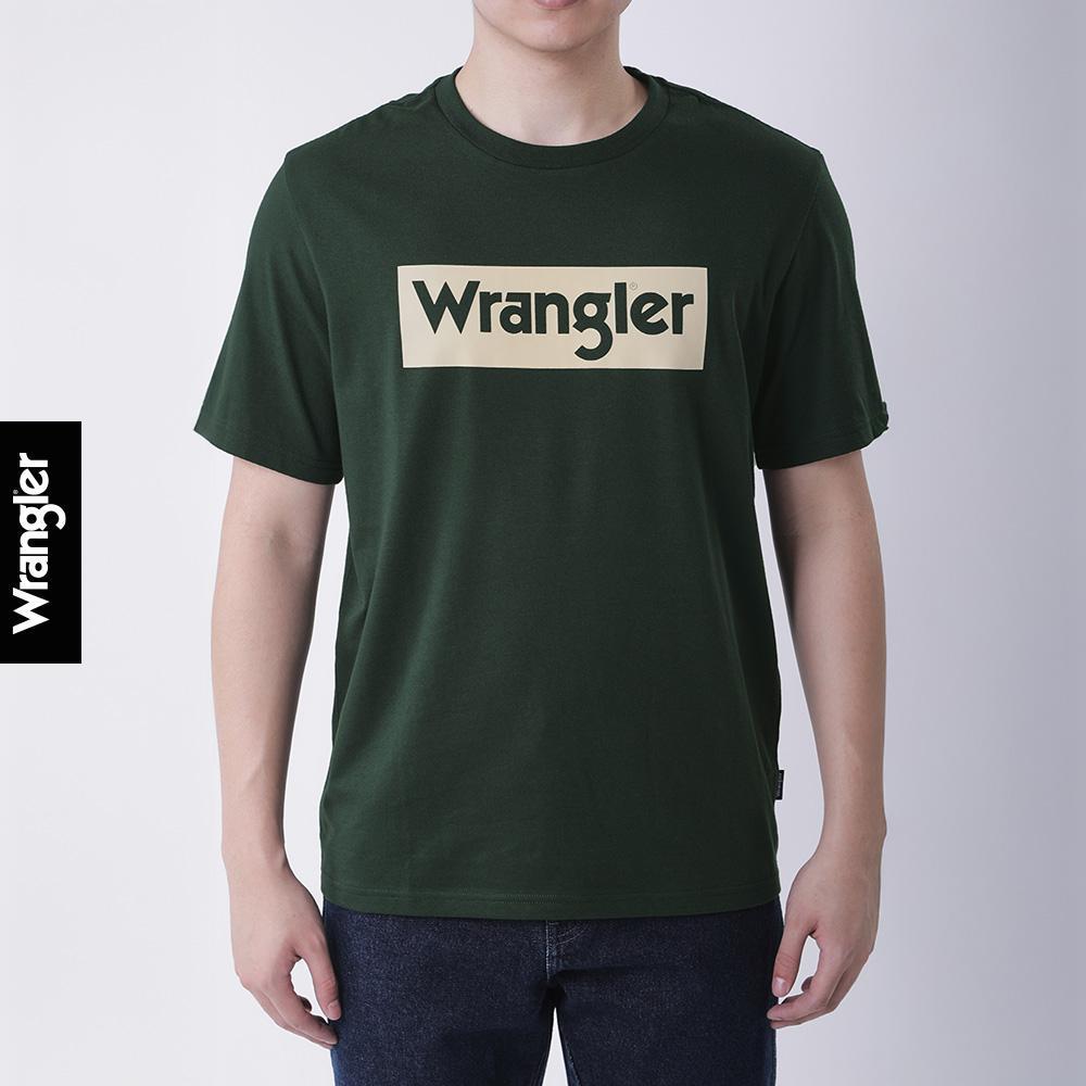 WRANGLER เสื้อยืดแขนสั้นผู้ชาย รุ่น WR F425MTSSF04 สีเขียวเข้ม