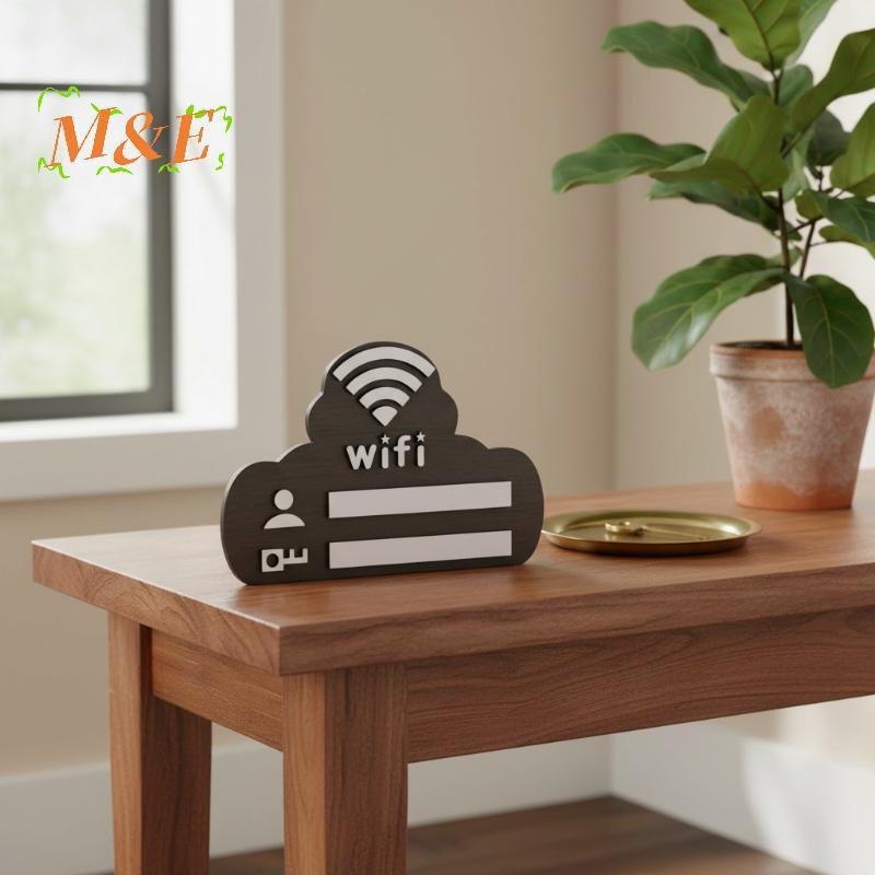[M&E] แผ่นยึด Wifi ไม้ลบได้ Info 1 ชิ้นกระดานป้ายรหัสผ่านพร้อมปากกาสําหรับ Office Café Shop ใช้ [ใหม