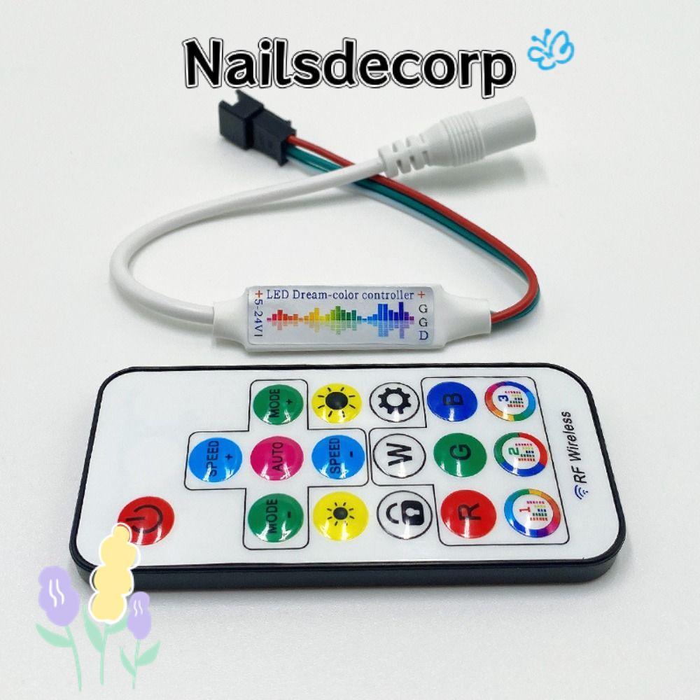 NAILS ไฟ LED Strip, แอดเดรส 3Pin เพลง LED Controller, KTV DC5-24V DC/USB 17Keys Mini RF รีโมทคอนโทรล