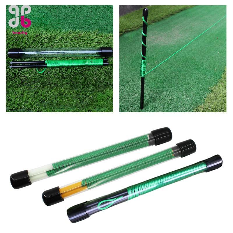 Baosity Golf Swing Aid ไฟเบอร์กลาสการจัดตําแหน่ง String การมองเห็นสูงสําหรับพื้นฝึกซ้อมกอล์ฟในร่มกลา