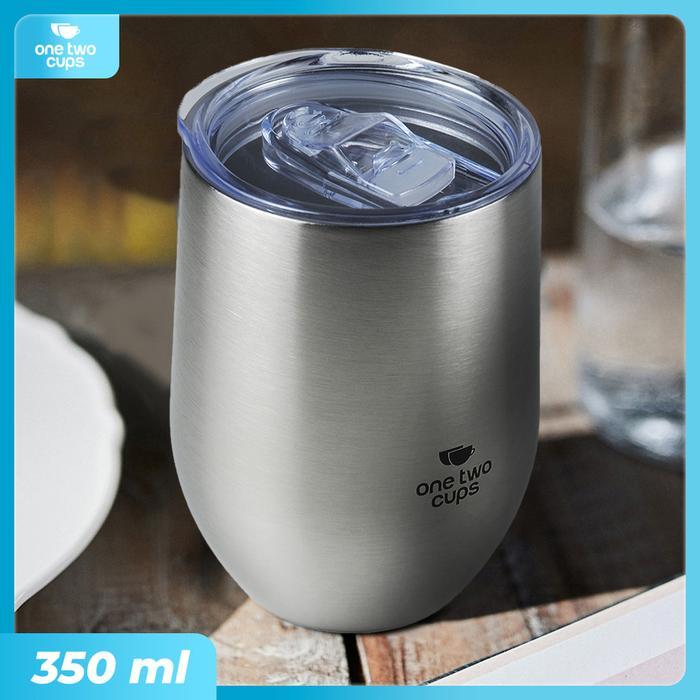 One Two Cups แก้วกาแฟสแตนเลสรูปไข่เกาหลี 350ml - TR-321 - สีเงิน AM10 Alanmasbro10