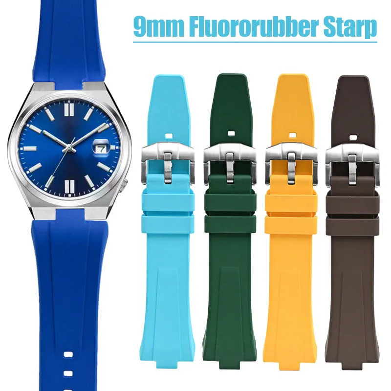 Fluoro Rubber watch Strap for Citizen NJ0150 NJ0151 NJ0155 watchband 9mm Quick Release FKM Sport Wat