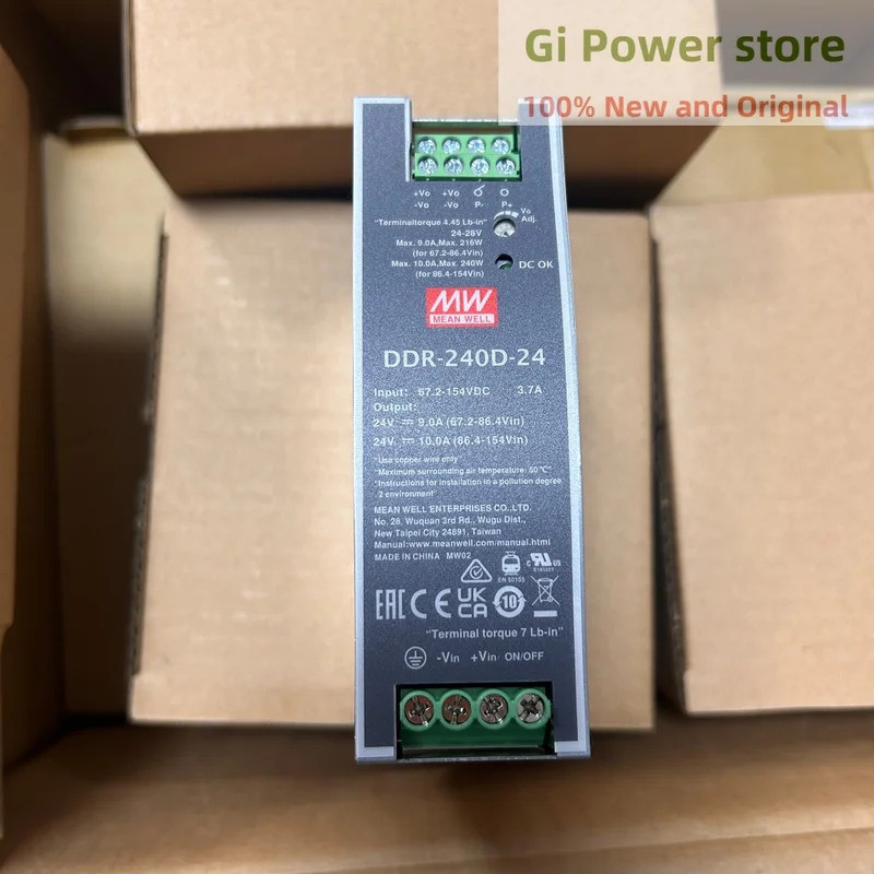 DDR-240B/240C หมายถึง Well 240W DIN Rail ประเภท DC-DC Converter DDR-240B-48 DDR-240B-24 DDR-240C-24/