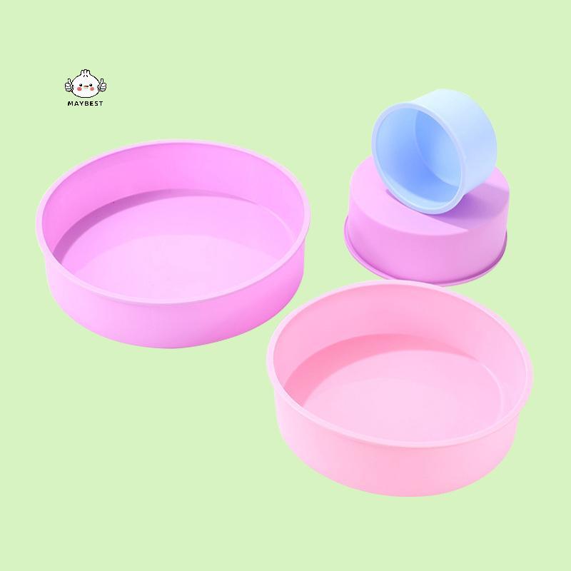 {maybest} 1 PC แม่พิมพ์ทรงกลมซิลิโคนถาดอบเค้กขนาดเล็ก DIY Mousse Fondant กระบอก Mould สําหรับขนมเยลลี่ครัวเครื่องมือ {TH}