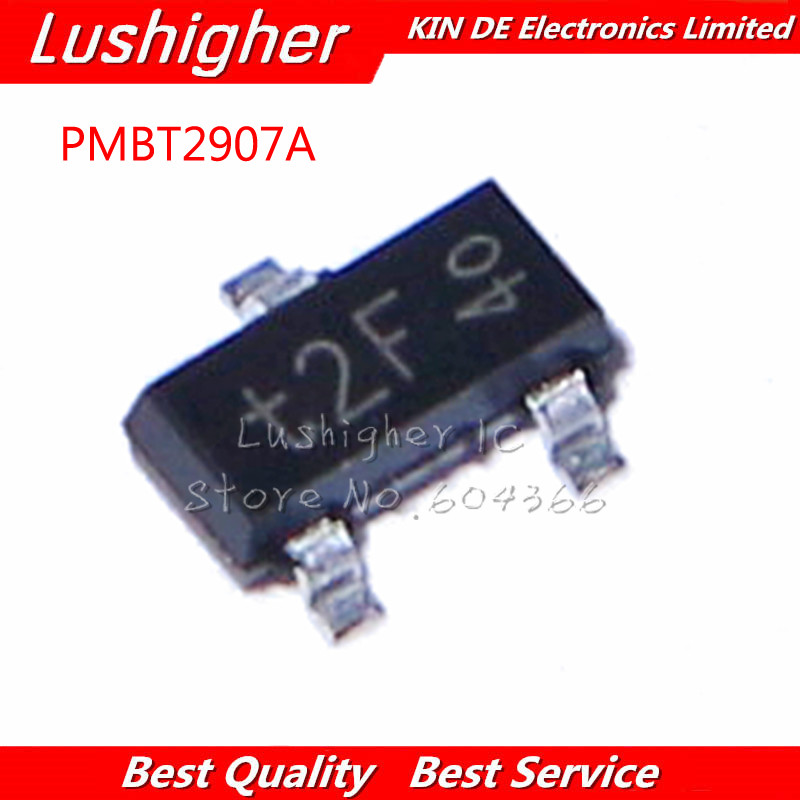 100 ชิ้น PMBT2907A T2F W2F PMBT2907 SOT-23 PNP ทรานซิสเตอร์การสลับ
