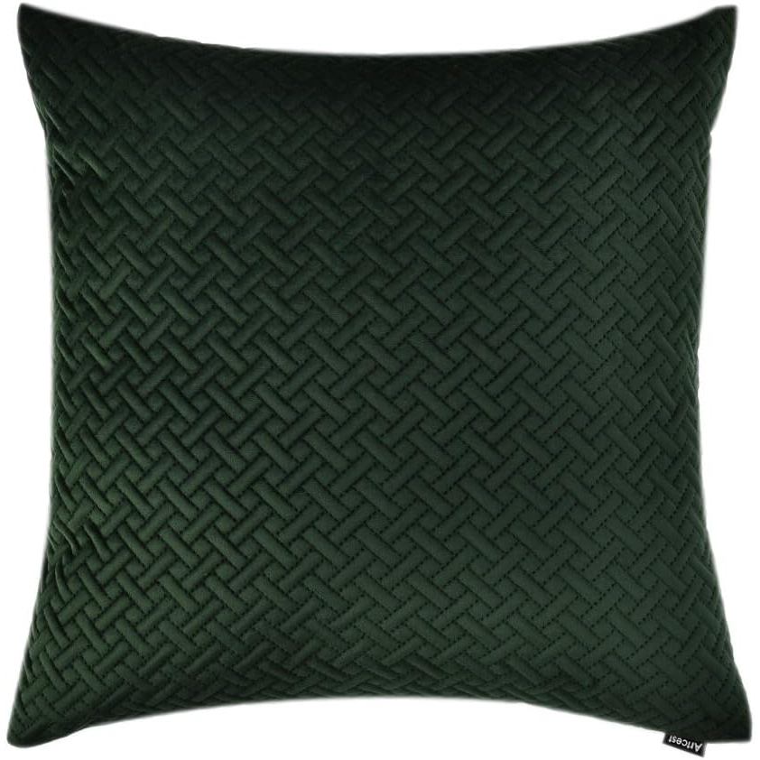 Artcest Cozy Solid Quilted กํามะหยี่โยนหมอนตกแต่งโซฟาเบาะรองนั่งโซฟานุ่ม Euro Sham มีซิปซ่อน, 20" x 