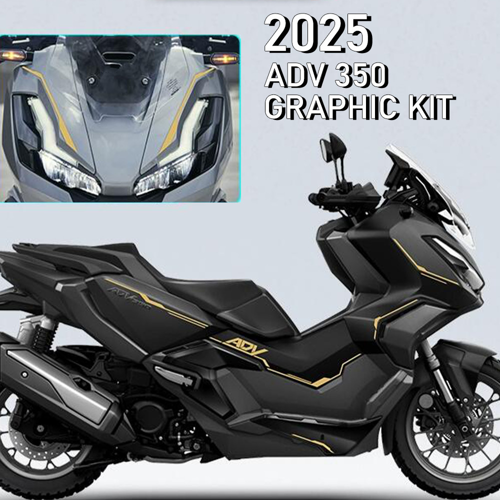 LQ 2025 ADV350 รถจักรยานยนต์ตกแต่งสําหรับHonda ADV 350 ชุดกราฟิก 2025 adv350 Bodyดึงดอกไม้ตกแต่งรูปล