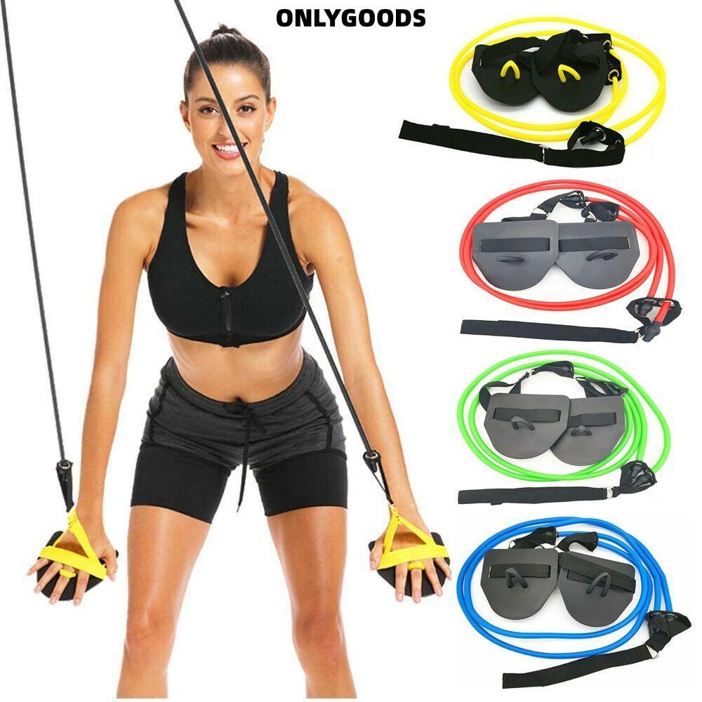เท่านั้น 20-60LBS Hand Webbed Paddle Fitness Strength Trainer ยืดดึงเชือกแขนว่ายน้ํา