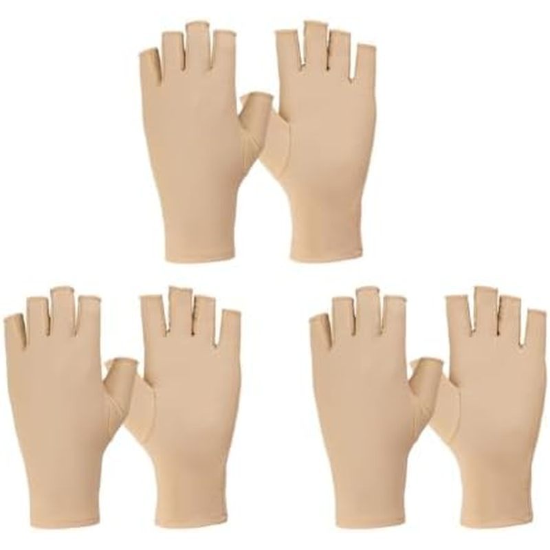 ครีมกันแดด 3 ถุงมือ �Iving Gloves ถุงมือป้องกันผิวหนังสามคู่ �H Ladies H Half Finger