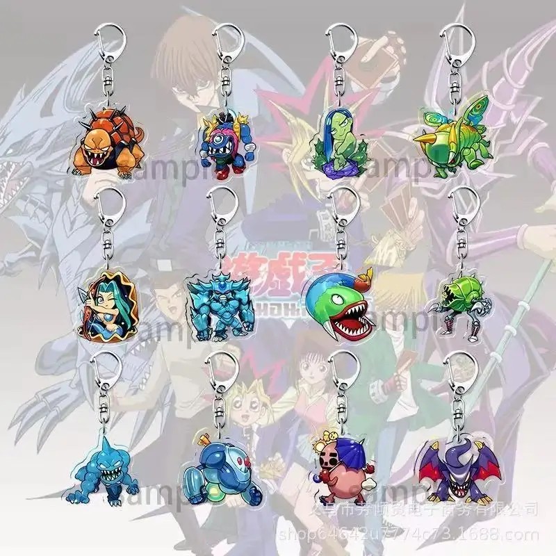 Yugioh Game King อะคริลิค Mica พวงกุญแจ - Blue-Eyes White Dragon, Yugi Muto, Seto Kaiba, Joey Wheele