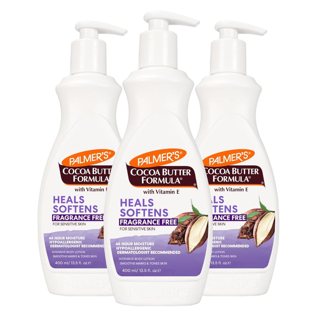 Palmers Cocoa Butter Formula Daily Skin Therapy Fragrance Free Lotion for Dry Skin, Unscented Body L