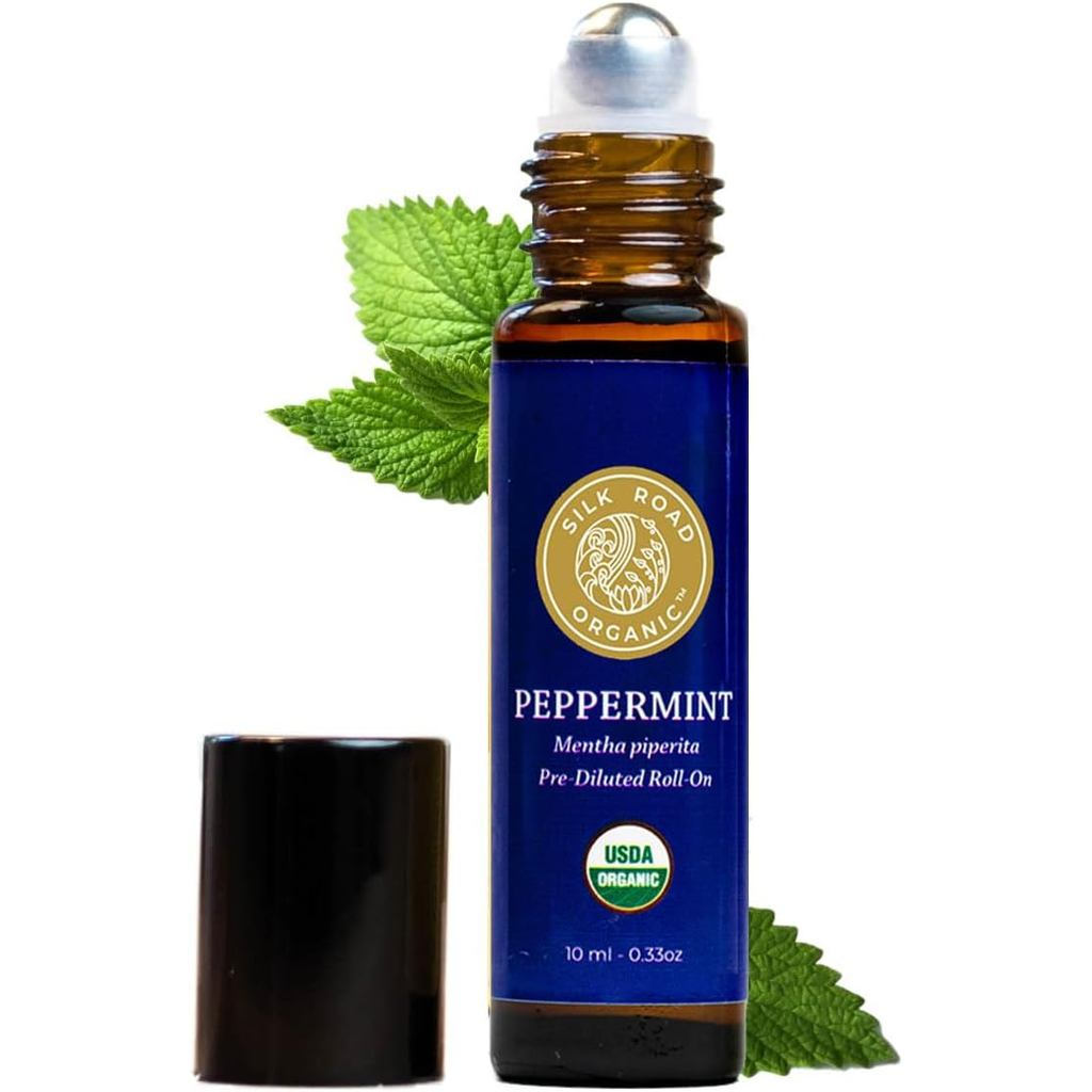 SilkRoadOrganicPepperEssentialOilRollOn, ได้รับการรับรอง, สําหรับMorningSickness,Nausea&Fatigue-10ml