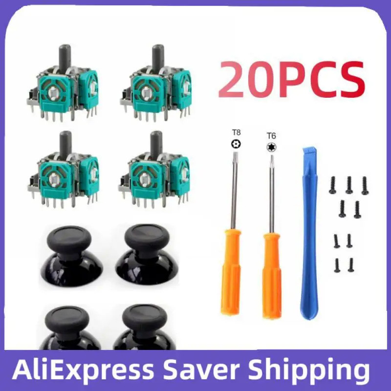 20pcs ซ่อมเครื่องมือสําหรับ Xbox One Controller 3D Analog จอยสติ๊กชุดเปลี่ยน Thumbsticks หมวก T8 ไขค