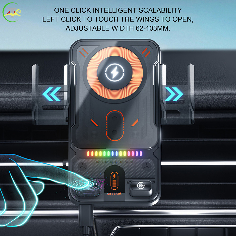Cool Car Wireless Fast Charging Holder Fast Wireless Charger ปลอดภัยขับรถ