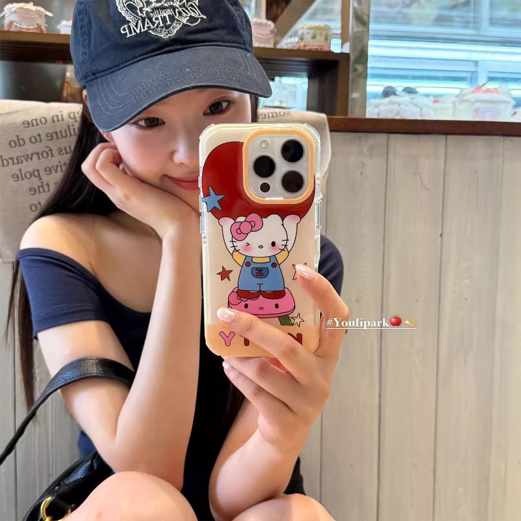 Big Apple kitty Cat เหมาะสําหรับ iPhone15promax เคสโทรศัพท์ Apple 16pro14 หญิง 13