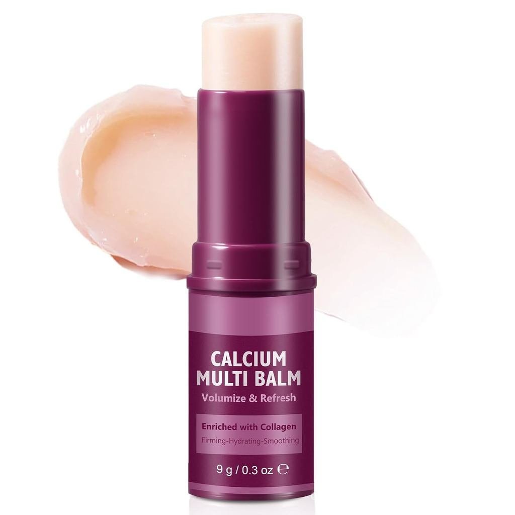 2PCS แคลเซียม Multi Balm Stick,แคลเซียม Volume Multi Balm Stick,กระชับ,Hydrating & Smoothing Collage