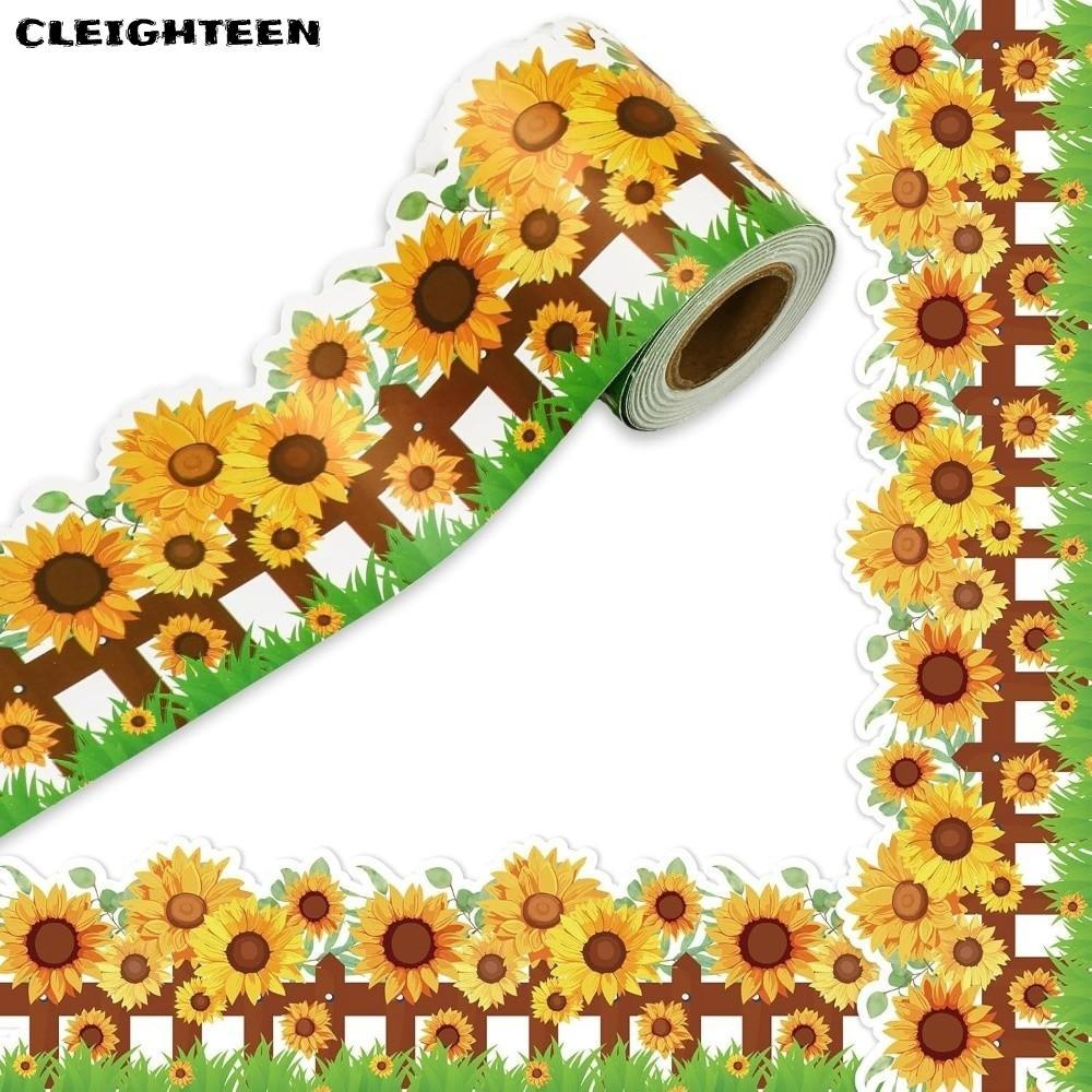 CLEIGHTEEN กระดานดํา Bulletin Board Border, DIY กระดาษขอบ 7.5 ซม., กระดาษสร้างสรรค์ Self กาว Border Trim สติกเกอร์ทําด้วยมืองานฝีมือ