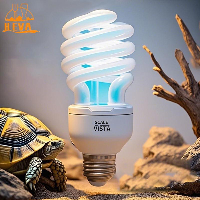[HEVA] 1 ชิ้น 13/26W UV Rays ประหยัดพลังงาน Terrarium Basking Light 5.0 10.0 UVB สัตว์เลื้อยคลานโคมไ