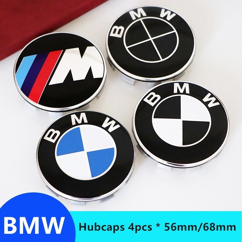 LAIFU BMW 4 ชิ้น * 68 มิลลิเมตรศูนย์ล้อรถ Hub Caps ขอบหมวกครอบคลุมป้ายสัญลักษณ์โลโก้ Universal Fit ส