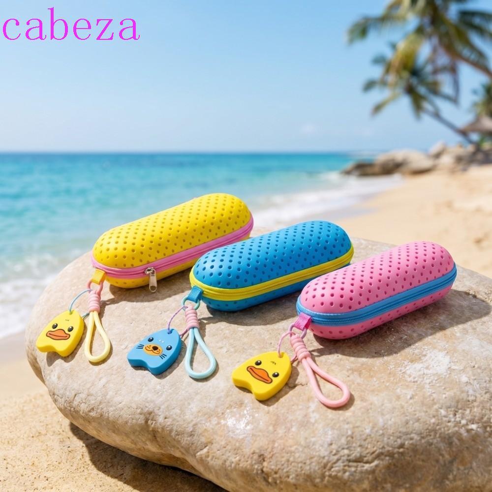 กล่องบรรจุแว่นตาว่ายน้ำ CABEZA วัสดุ EVA ออกแบบมาสำหรับการระบายอากาศ น้ำหนักเบา พร้อมสายสะพาย พกพาได้ง่าย เหมาะสำหรับผู้ใหญ่และเด็ก