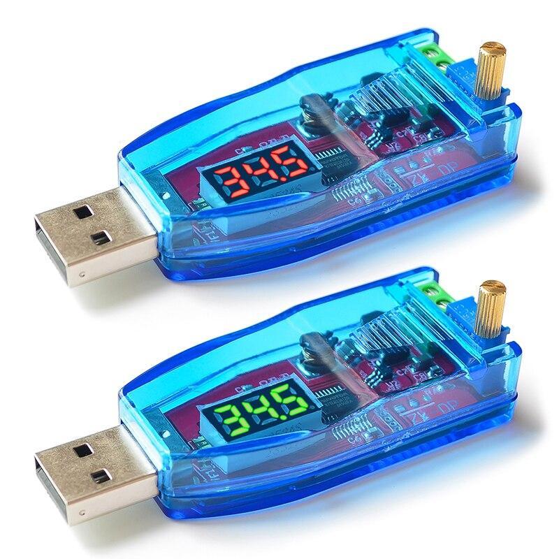 LED DC-DC 5V ถึง DC 1-24V ปรับ Potentiometer USB Step Up/Down Buck Boost Converter Po